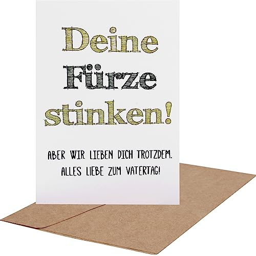 Lustige Glückwunschkarte zum Vatertag – Vatertagskarte von der Frau – unhöfliche und humorvolle Karte für Papa am Vatertag, lustige Vatertagskarte für Papa oder Opa vom Sohn oder geliebten Menschen