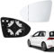 SENZEAL Spiegelglas Links Fahrerseite Beheizbar mit Trägerplatte für VW Golf 7 5G0857521 Außenspiegel Glas Ersatz (Links)