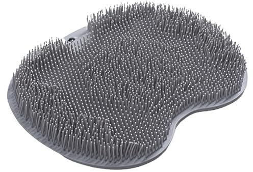 Shower Foot Scrubber 23x28cm Non-Slip Shower Foot Rest with Suction Cups Foot Bath Washable Hanging Foot Brush for Cleans Exfoliates Foot Massage Mat