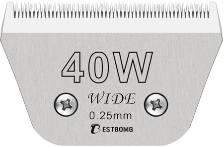 BESTBOMG 40W Lame de Rechange pour toilettage de Chiens,Compatible avec Les séries Heiniger/Moser Max45/Andis/Oster A5 Tondeuse pour Chien, Longueur de Coupe 1/100(0.25mm)