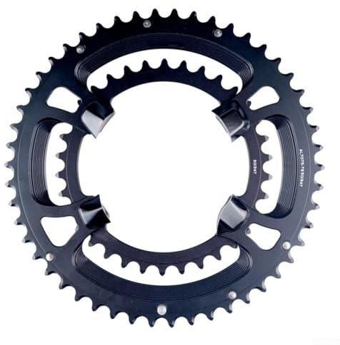 Plateau de pédalier pour vélo de route pour Shimano 105 R7000 R8000 DA9100 110BCD 53 39T, aluminium durable (53–39T)