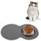 Geebymol Silicone Pet Feeding Mat, Waterproof Dog Cat Food Mat with Raised Edges, Pet Water Bowl Placemats, Dog Cat Feeding Mats for Food and Water Prevent Spill, 48x27cm (Grey)
