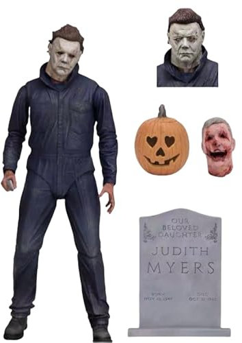 REOZIGN Michael Myers Figur, beweglicher Ersatzkopf, Actionfiguren von Michael Myers, 18 cm, Geschenk für Statue