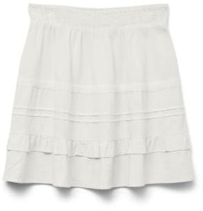 VERO MODA Damenrock mit elastischem Bund und Rüschenlagen
