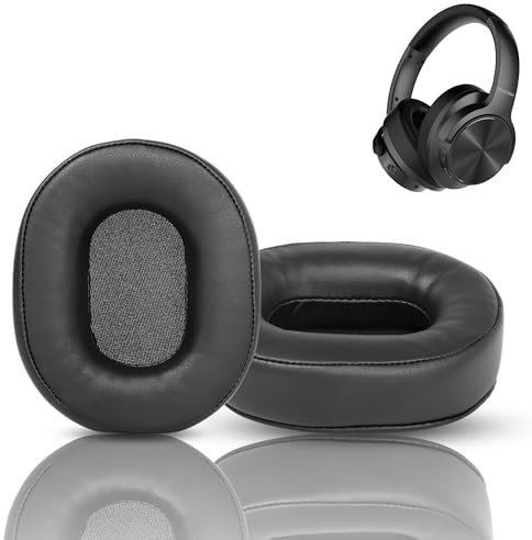 E9 Ersatz-Ohrpolster Kompatibel mit Mixcder E9 Kopfhörer Ohrpolster Kissen (Protein-Leder/Memory-Schaum)