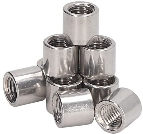 Runde M10-Überwurfmuttern, Runde Verbindungsmuttern aus Edelstahl, 10 Stück, Robust, M10x1,5-14-L13mm