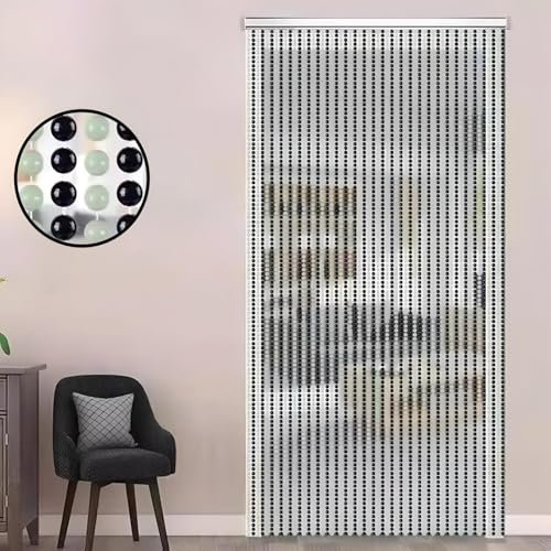 Eiauiuo Fenster Vorhang Türvorhang Kristall Glasperlen aus Acryl Luxus Perlenvorhang für Wohnzimmer Schlafzimmer Balkon Innen Dekor Raum Teiler Vorhang Perlen Gardine(120x200cm(75 Stränge))