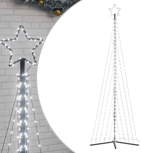 VidaXL Árbol de Navidad LED 495 Leds Blanco Frío 300,5 cm para Exteriores e Interiores