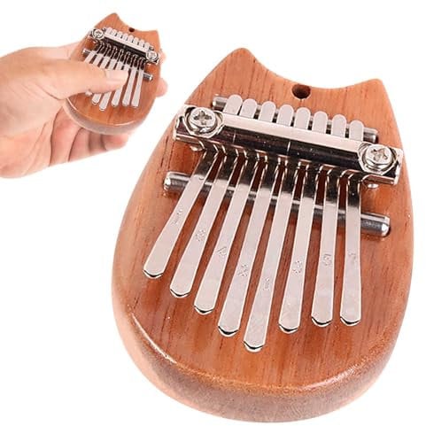 Mini-Kalimba-Daumenklavier mit 8 Tasten, symmetrisches Finger-Daumenklavier, Marimba-Musik, gutes Zubehör als Anhänger, Geschenk, Kalimba-Daumenklavier, Weihnachtsklaviergeschenk for Kinder und Erwach