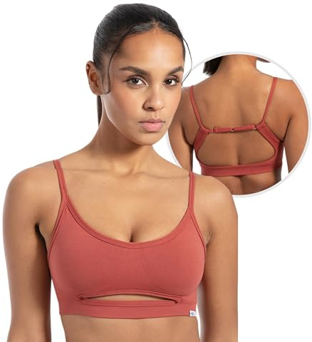 SMILODOX Sport BH Damen Nesa, Blickdicht Rutschfestes Sport Bra, Seamless Gerippter Stoff Crop Top, Shaped Fit ärmelloses Oberteil, Atmungsaktives Yoga Tank Top für Fitness, Gym & Alltag