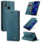 Cracedily Coque pour Huawei P Smart 2019 / Honor 10 Lite Pochette, Etui Protection Housse Premium en Cuir PU, Etui à Rabat Pochette de Portefeuille Étui Huawei P Smart 2019 Case, Bleu Vert