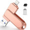 Chiavetta Usb per iPhone, 256GB Pink Memoria Esterna Pen Drive Penna Usb Chiavette Usb Pendrive 4 In 1 per iPhone,iPad,iOS,Macbook,Android,Pc