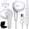 USB C Kopfhörer für Samsung Galaxy A54 A34 A53 A33 S25 S24 Ultra S20FE Pixel 9 Pro 8 7 6 iPhone 16 15 Pro Max,Magnetische USB C Headset In Ear Kopfhörer mit Mikrofon mit Kabel Ohrhörer für Xiaomi,Weiß