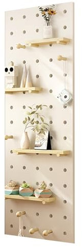 Kit de panneaux perforés en bois massif – Panneaux d'affichage muraux, idéal pour organiser et présenter des articles à la maison ou au bureau