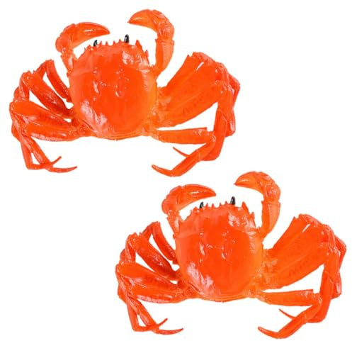 WHAMVOX 2 Stück Puppenhaus Miniatur Leere Tasse Wassertasse Mini Modell Zubehör Entzückende Gefälschte Krabbe Lebensechte Krabbe Künstliche Simulation Krabbe Party Entzückende Simulation