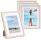 LYYYYX Bilderrahmen 20x25cm Holzrahmen mit Passepartout Display Bilder 10x15cm und 13x18cm mit Matte Rahmen in 4er Set,Fotorahmen for Urkunden,Fotos, Poster, Puzzles