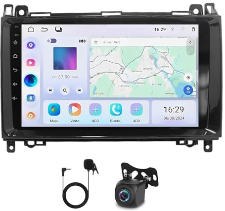 9 inch Android 13 Autoradio für Mercedes W169 W245 Vito Viano W906 2004-2014, 2+32G Touchscreen Stereo für Sprinter 2500 3000 2006-2012 with Carplay Android Radio mit Navi Bluetooth AHD Rückfahrkamera