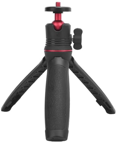 Jectse Ausziehbares Desktop-Stativ, Tragbarer Selfie-Stick-Stativ aus ABS-Silikon mit 1 4-Zoll-Schraube für Digitalkamera-Stabilisator, Webcam, DSLR-Vlogging
