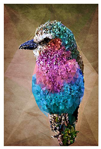 artboxONE Poster 30x20 cm Tiere Paradiesvogel hochwertiger Design Kunstdruck - Bild Vogel eisvogel Origami Vogel