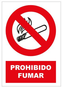 S21 Señalización PRR3090.G - Señal prohibido fumar multicolor