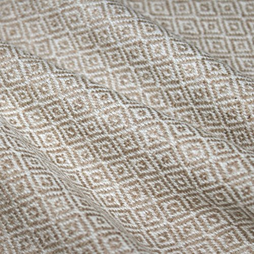 Lorenzo Cana - Kaschmirdecke, 100% Kaschmir, flauschig weiche Wohndecke beige braun, Decke handgewebt, Sofadecke Wolldecke - 9617677