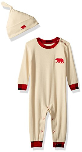 Little Blue House by Hatley Baby-Mädchen Romper and Cap Kleinkind-Schlafanzüge, Kleiner Bärengammler-Buffalo Plaid, 18-24 Monate