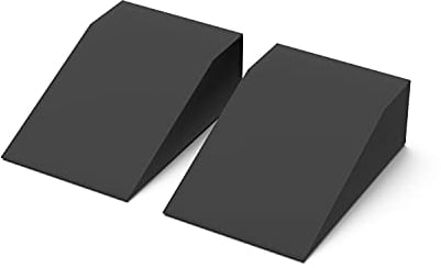 StrongTek Yoga Foam Wedge Blocks (Pair) Soft Wrist Wedge, Supportive Foot Exercise Accessories, Balance, Strength, Yoga Strap, Pilate, Fitness, Squat, Pushup, Plank, EVA Riser yoga block set (black)