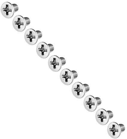 sourcing map M3x5mm Flat Head Machine Screws, Phillips Cross Screw, 304 Stainless Steel, Fasteners Bolts 100Pcs