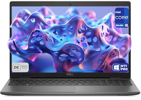 Dell Latitude 3550 Business Laptop, Intel Core i5-1335U, 32GB DDR5 RAM, 1TB SSD, 15.6 FHD (1920x1080), Intel Iris Xe Graphics, layout tastiera tedesco, Windows 11 Pro, grigio