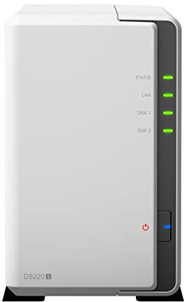 Synology DS220j 2-Bay Diskstation NAS Realtek RTD1296 512MB Ram 1xRJ-45 1GbE LAN-Port Bundle mit 2 x 4TB WD RED Plus HDD WD40EFZX - 68AWUN0