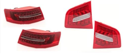 zhaoyaoni Rückleuchten für Audi A6 C6 Quattro Saloon Sedan 2009-2011,Stop Turn Rücklichter Lauflicht Identifikationslicht,4pcs