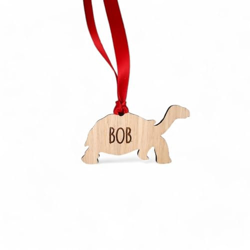 Personalised Animal Bauble - Tortoise Wooden Christmas Tree Decoration