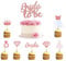 Yueshop Bride To Be Cake Topper Cupcake 20PCS Toppers Set Rose Gold Glitter with Diamond, Crown, Bride, 3D Wedding Dress Great for Wedding, Bachelorette Party Birthday Cake Decoration