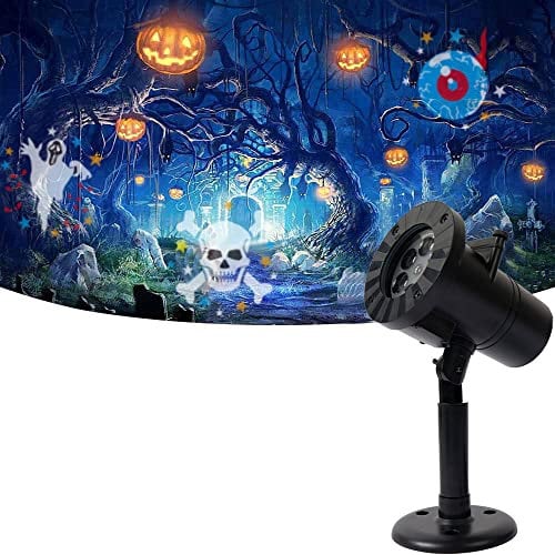 Natale Proiettore Luci Babbo Natale Effetto Rotante Impermeabile LED Lampada per Esterno Natale Festa Giardino Interno Casa