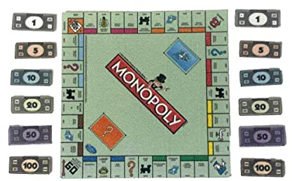 Puppenhaus Traditionelles Monopoly-Brettspiel Miniatur Spielzeugladen Zubehör 1:12