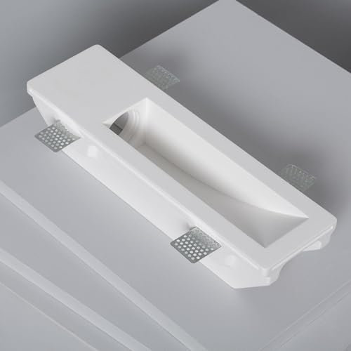 LEDKIA LIGHTING Aplique de Pared Integración Escayola/Pladur para Bombilla LED GU10 / GU5.3 Corte 353x103 mm Blanco