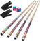 AKLOT Pool Queue, Pool Queues Satz von 4 Pool 58 Queue Sticks Pool Cue Erwachsene Kanadischer Ahornholz Pool Cues für Professionelle Billardspieler