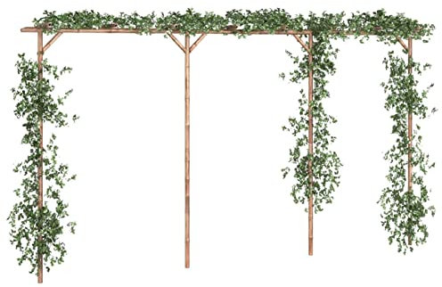 Tidyard Pergola en Bambou pour Jardin Patio ou Terrasse Arche de Jardin Tonnelle de Jardin 385x40x205 cm