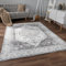 Paco Home Teppich Wohnzimmer Schlafzimmer Kurzflor rutschfest Weich Vintage Orientalisch Mandala Modern Bordüre Ornament, Grösse:200x280 cm, Farbe:Grau 2