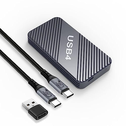 VCOM 40Gbps M.2 NVMe SSD Enclosure, M2 SSD Enclosure with USB4, Support 2280 M-Key(B+M Key), Aluminum Alloy NVMe PCIe to USB Adapter for Thunderbolt 3/4,USB 3.2/3.1/3.0
