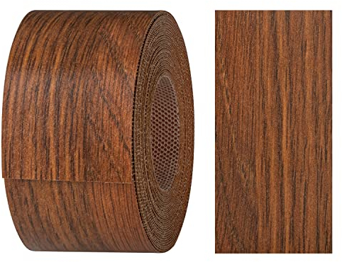 haggiy Kantenumleimer aus Melamin mit Schmelzkleber, 40 mm x 5 m | Umleimer zum Aufbügeln f. Regalbretter & Platten | Kantenband - Dekor: Eiche rustical