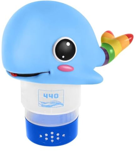 440 Distributeur de chlore flottant de piscine, s'adapte jusqu'à 3 pastilles de chlore de 7,6 cm, débit réglable, contrôle, plastique robuste – Convient pour les petites et grandes piscines – 236,8 g