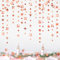 Rose Gold 22th Birthday Decorations Nummer 22 Kreis Dot Twinkle Star Girlande Metallic Hanging Streamer Hintergrund für Mädchen 22 Jahre alt Geburtstag Offizielle Teenager Party Supplies