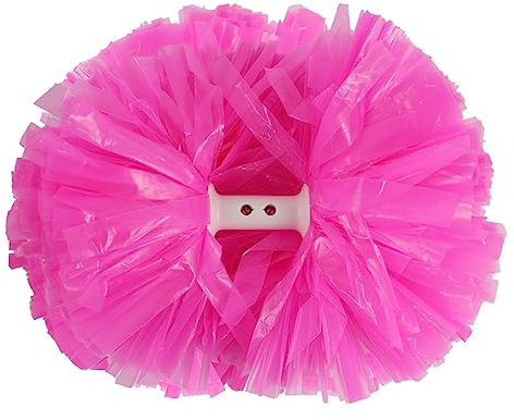 Hooshing Cheerleading-Pompons, Pink, professionelle Pompons, Cheerleading mit Taktstockgriff, für Cheer Squad, Teamsport, temperamentvolle Party, Tanztraining, 2 Stück