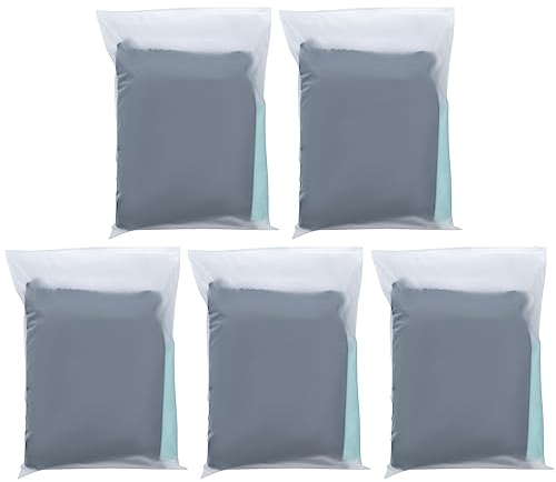 HUSAIHU 5Pcs Reusable Ziplock Bags Clothes，Plastic Hospital Bag Maternity Essentials，Frosted Waterproof Travel Storage Bag，Multifunctional Luggage Organiser Pouch Toiletries Shoes Cosmetic(30X40cm)