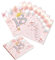 Servietten 18 Geburtstag, 20Stk Servietten Rosa Weiß 33cm x 33cm Papierservietten für Frau Mädchen Geburtstags Kindergeburtstag Deko Party Supplies Tischdekoration