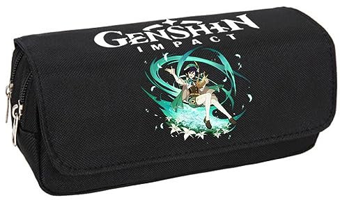 jiminhope Genshin Impact Klee gedruckt Anime Tasche Federmäppchen große Kapazität Federtasche Schreibwaren Stift Tasche für Teenager