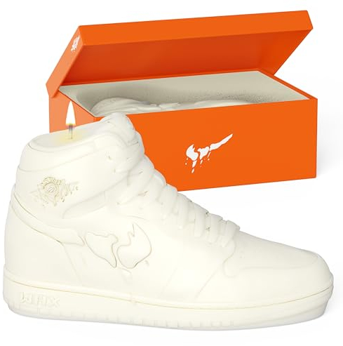 Mens Candle with Gift Box - Air Wax - Trainer Candles - Teenage Boys Bedroom Accessories - Funky Candles for Men - Gifts for Teenage Boys Room Decor - NBA Gifts - Basketball Accessories