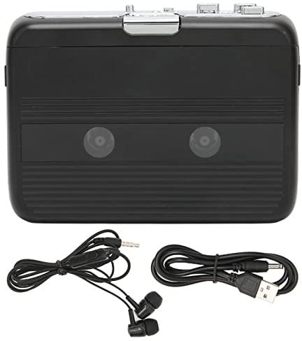 Bluetooth Cassette Player, TON007B ABS Auto Reverse Function Stereo Wireless Cassette Player with Headphone (Black)