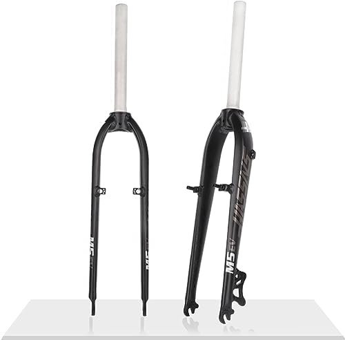 HIMALO 26/27.5 MTB Rigid Fork 1-1/8 Straight Steerer Mountain Bike Fork Disc/V Brake QR Aluminum Alloy Hard Fork Threadless Ultralight (Color : White)